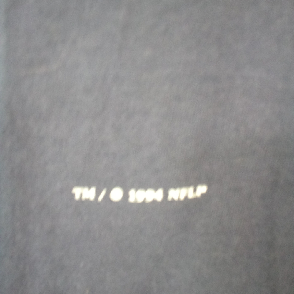 VTG 90's Nutmeg Navy Dallas Cowboys Blitz S/S Pullover Crew Neck T-Shirt Tee M - Picture 4 of 5